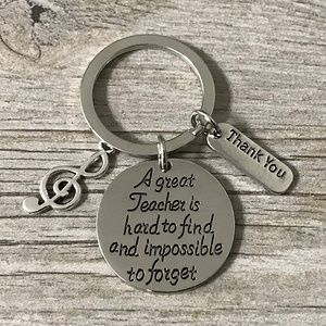 Music Teacher Keychain - Music Note Jewelry - Perf